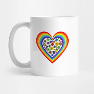 Rainbow Heart Mug